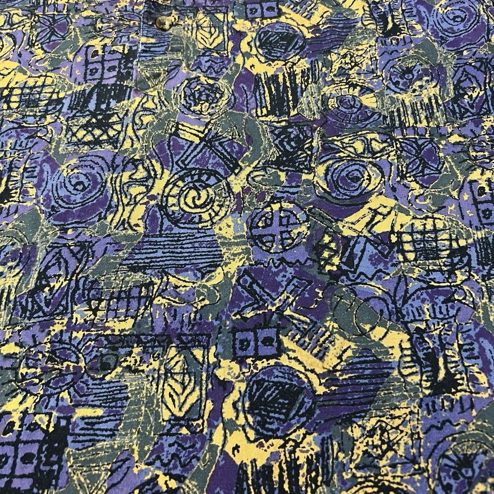 Vintage 90's Nike Golf Polo Abstract Geometric Print Men's Size XXL Tiger Woods - Picture 2 of 8
